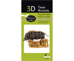 11713   3-D Paper Model Villsvinfamile Wild boar family, Fridolin