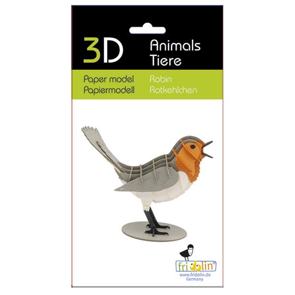 11732   3-D Paper Model Rødstrupe Robin, Fridolin
