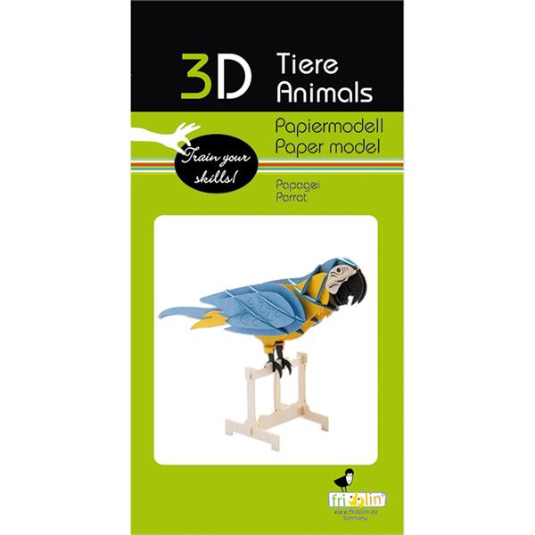 11677   3-D Paper Model Papegøye Parrot, Fridolin