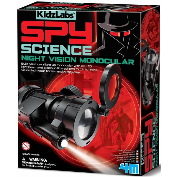 8503462 4M 00-03462 Aktivitetspakke, Light Up Monocular Spy Science, Kidz Labs, 4M