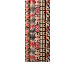 33153  33053 232137 Gavepapir, ETHNIC ELEGANCE, sm&#229;ruller 2x0,7m, 5 ass. design, brunt kraftpapir