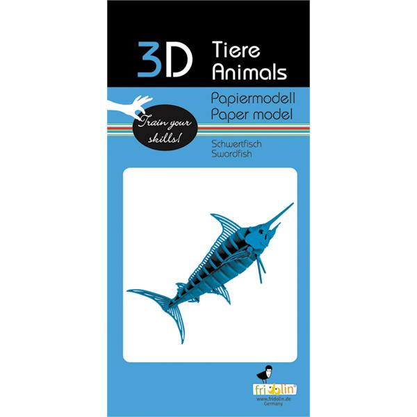 11628  11628 3-D Paper Model sverdfisk Swordfish, Fridolin