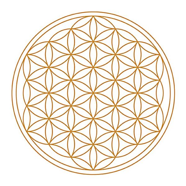 9422984 Nature's Design 7119 Karaffel Alladin Gold Pinus Cembra topp med golden flower of life 1,3 liter
