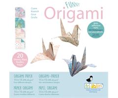 11314   Origami, Fugler, 15x15cm, 4 ass.de Fridolin