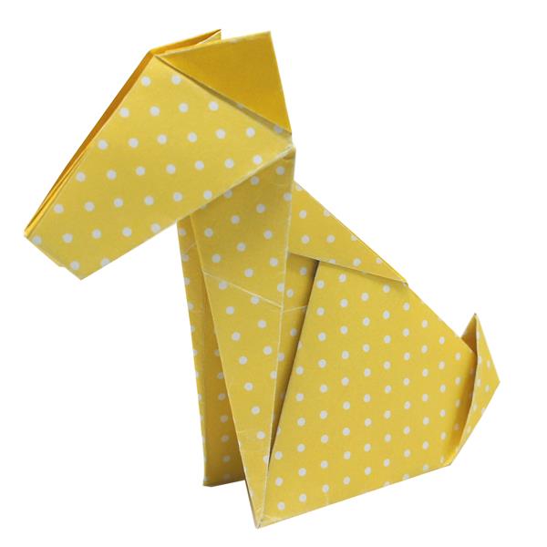11333   Origami, Hund, 20x20cm, 4 ass. design Fridolin