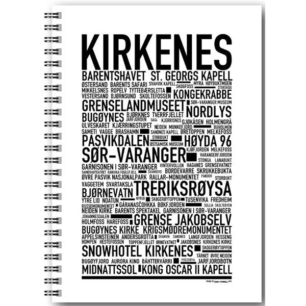 NOWALL9900   Notatbok, spiral, A5, KIRKENES Blanke ark, Wallstars