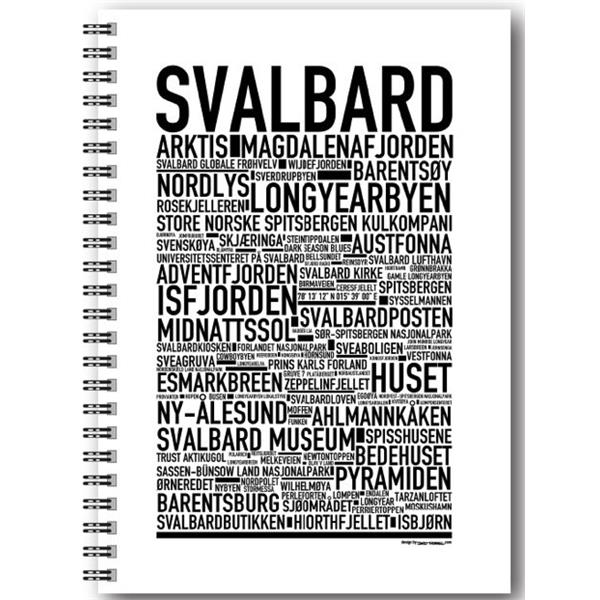 NOWALL9170   Notatbok, spiral, A5, SVALBARD Blanke ark, Wallstars