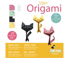 11331   Origami, Katter, 20x20cm, 4 ass. design Fridolin