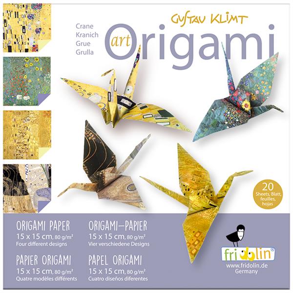 11351  11350 Origami, Klimt, 15x15cm, 4 ass. design Fridolin