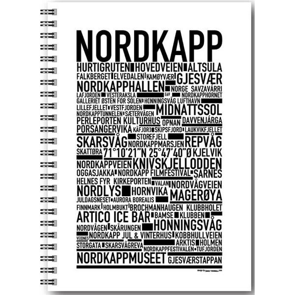 NOWALL9764   Notatbok, spiral, A5, NORDKAPP Blanke ark, Wallstars
