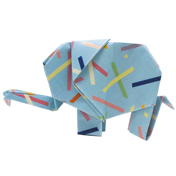 11336   Origami, Elefant, 20x20cm, 4 ass. design Fridolin