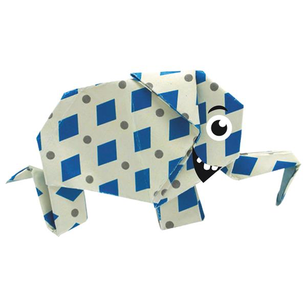 11336   Origami, Elefant, 20x20cm, 4 ass. design Fridolin