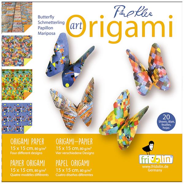 11358  11350 Origami, Klee, 15x15cm, 4 ass. design Fridolin