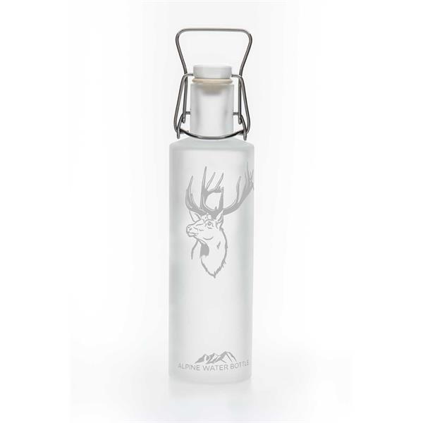 9426501 Nature's Design 9020 Alpine Water Bottle DEER vannflaske 0,6 liter i glass med motiv