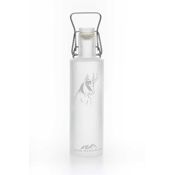 9426502 Nature's Design 9030 Alpine Water Bottle CHAMOIS vannflaske 0,6 liter i glass med motiv