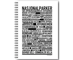 NOWALL4   Notatbok, spiral, A5, NASJONALPARKER Blanke ark, Wallstars