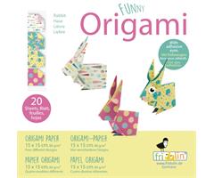 11319   Origami, Kaniner, 15x15cm, 4 ass.design Fridolin