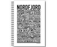 NOWALL8   Notatbok, spiral, A5, NORDFJORD Blanke ark, Wallstars