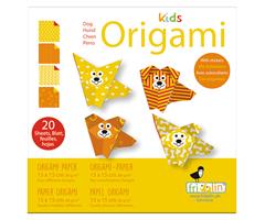 11372   Origami-kids, hund , 15x15cm, 4 ass. des Fridolin