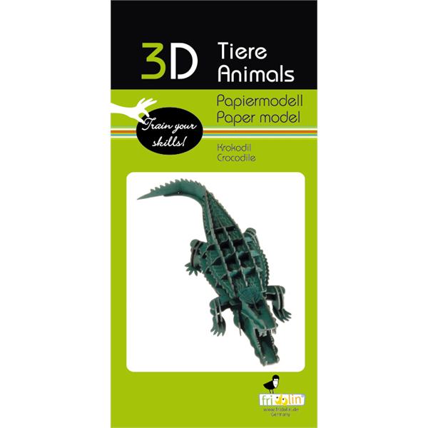 11631  11631 3-D Paper Model krokodille Crocodile, Fridolin