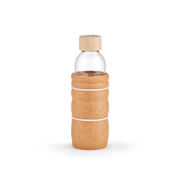 9432017 Nature's Design 5830 Bottle to go med skrukork i tre glassflaske | 0,5 liter
