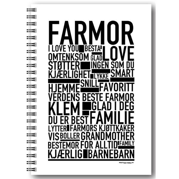 NOWALLF9   Notatbok, spiral, A5, FARMOR Blanke ark, Wallstars