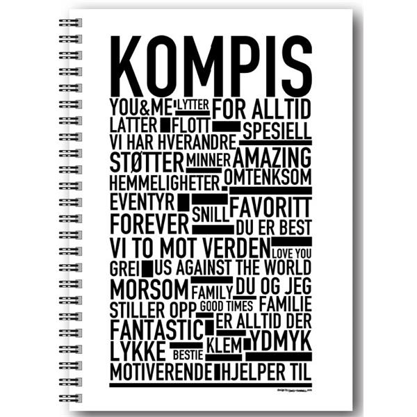 NOWALLF2   Notatbok, spiral, A5, KOMPIS Blanke ark, Wallstars