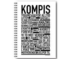 NOWALLF2   Notatbok, spiral, A5, KOMPIS Blanke ark, Wallstars