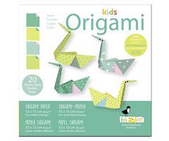 11377   Origami-kids, svane, 15x15cm, 4 ass Fridolin