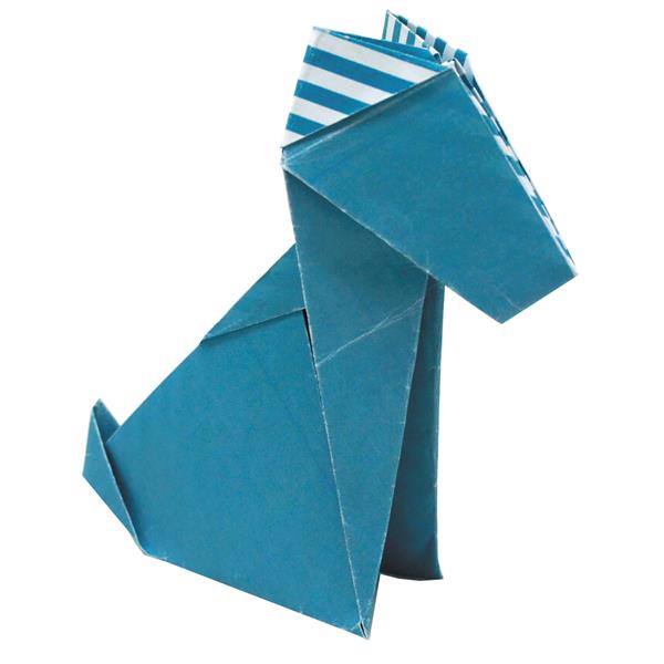 11333   Origami, Hund, 20x20cm, 4 ass. design Fridolin