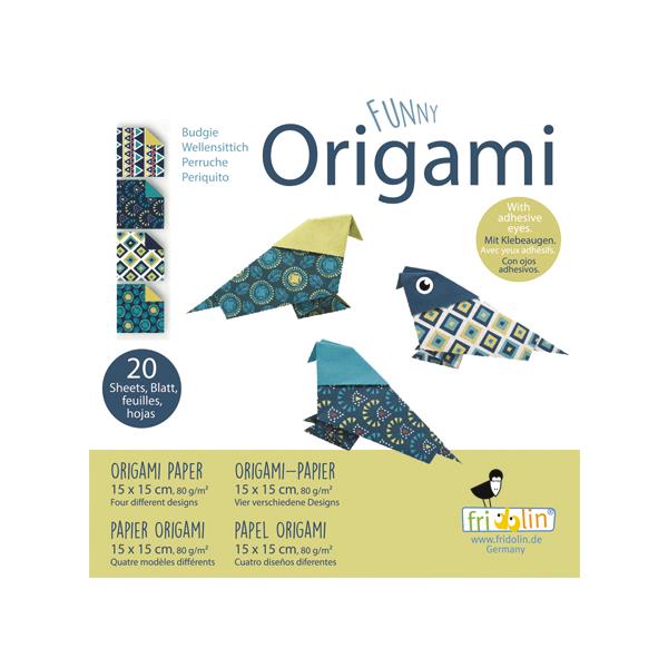11320   Origami, Undulater, 15x15cm, 4 ass.desig Fridolin