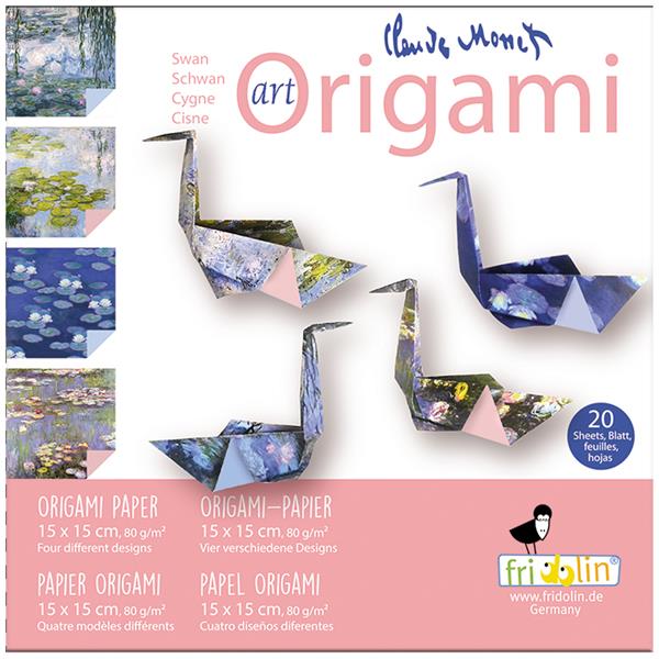 11355  11350 Origami, Monet, 15x15cm, 4 ass. design Fridolin
